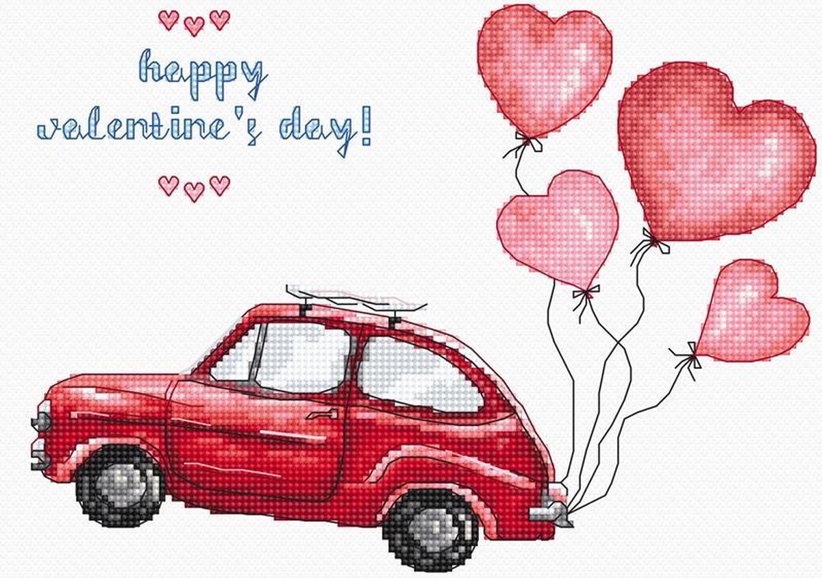 Borduurpakket Happy Valentine’s Day Letistitch 983