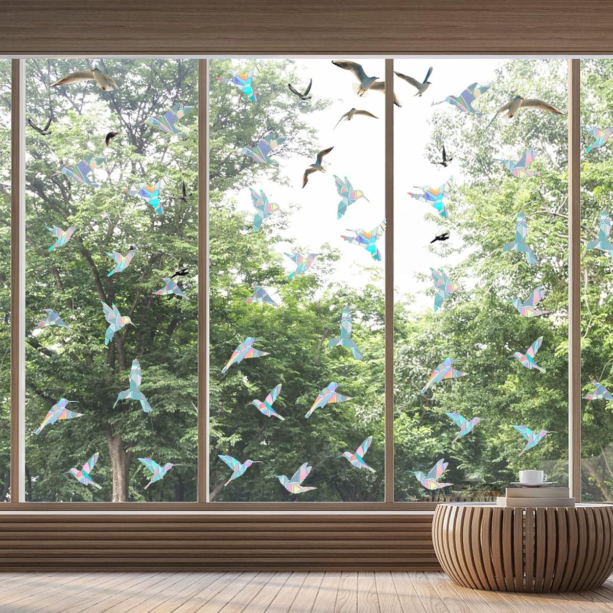10 Stuks Raamstickers Anti-Botsing Vogels – Prism Sticker Regenboog Suncatcher voor Ramen
