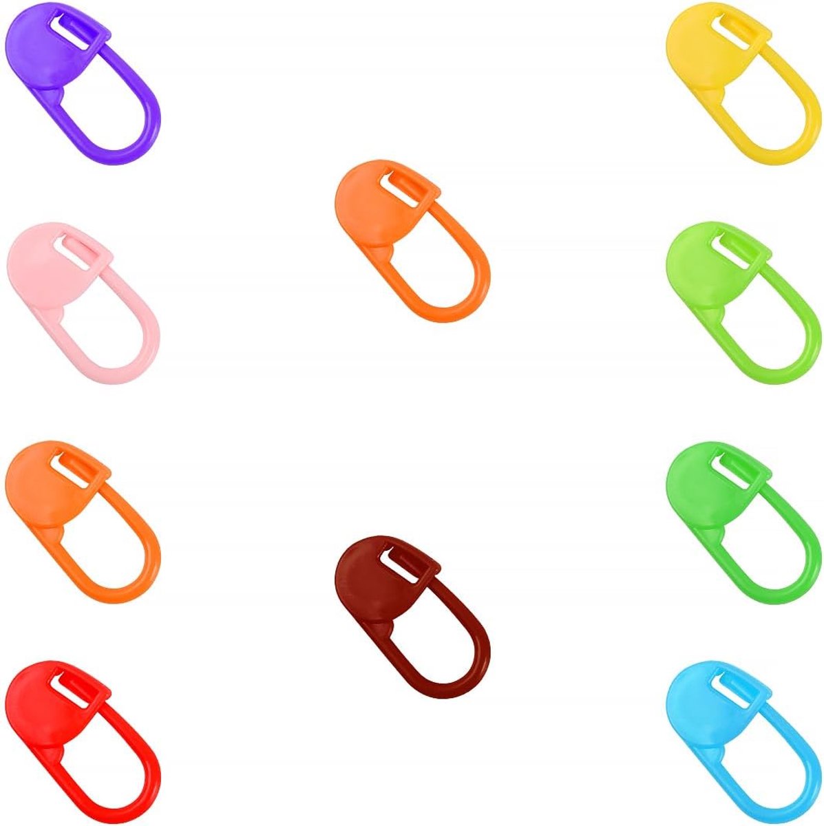 Set van 240 Steekmarkeerders – 10 Kleuren – Kunststof – Duurzaam & Veilig – Voor Breien, Haken, Naaien & Handwerk