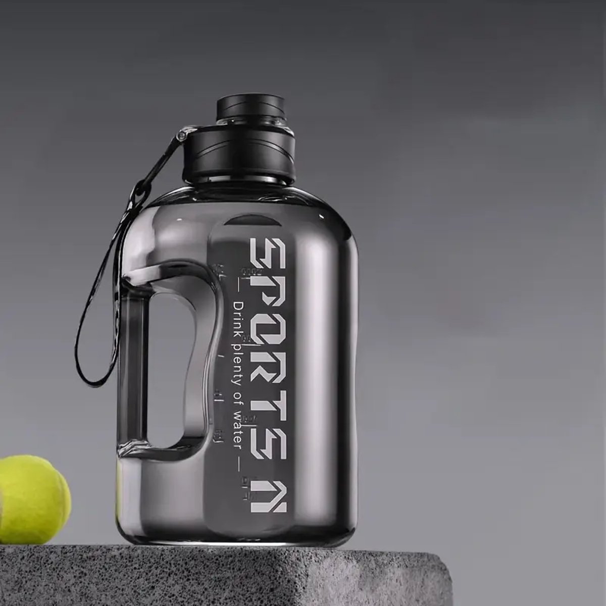 1700ml Grote-Capaciteit Sportwaterfles met Rietje - Duurzaam PC Materiaal, Ideaal voor Gym, Reizen, Kamperen, Wandelen & Vissen