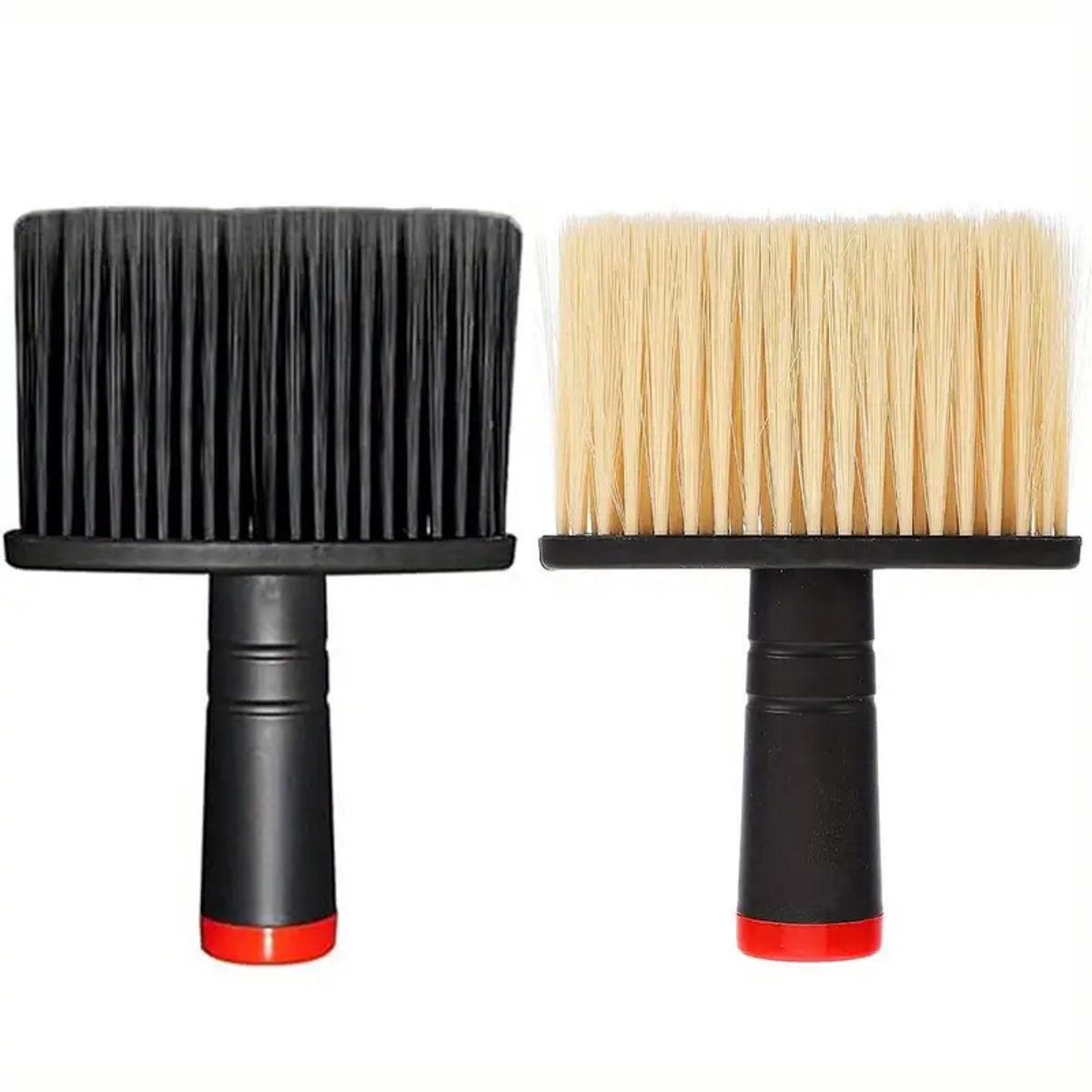 2 Stuks Professionele Nekborstel Set, ABS Kunststof Handvat met Zachte Nylonharen, Ergonomisch Ontwerp voor Haar Knippen en Salon Gebruik