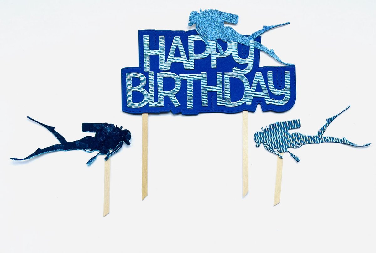 Duiker Onderwater Taartvlag – Unieke Taartdecoratie voor Waterthema Feestjes!