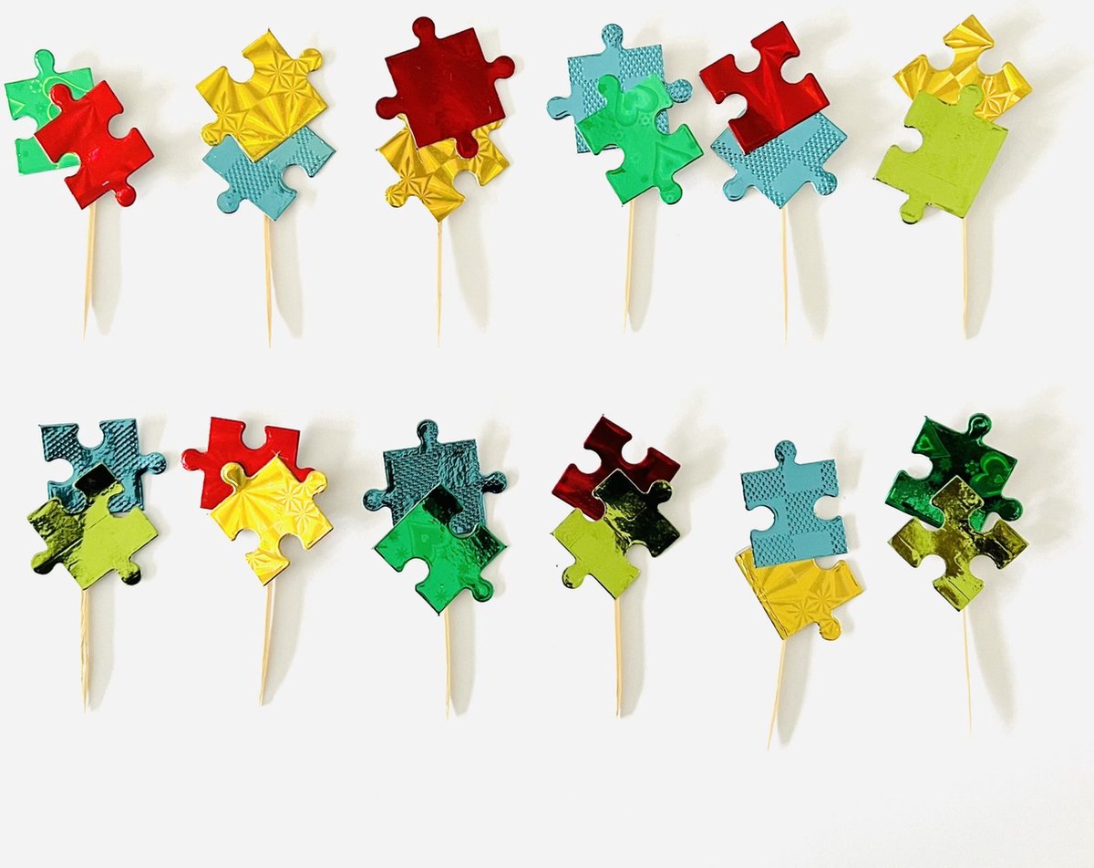 Puzzelprikkers – Taart Toppers & Verjaardag Versiering in Puzzeldesign!