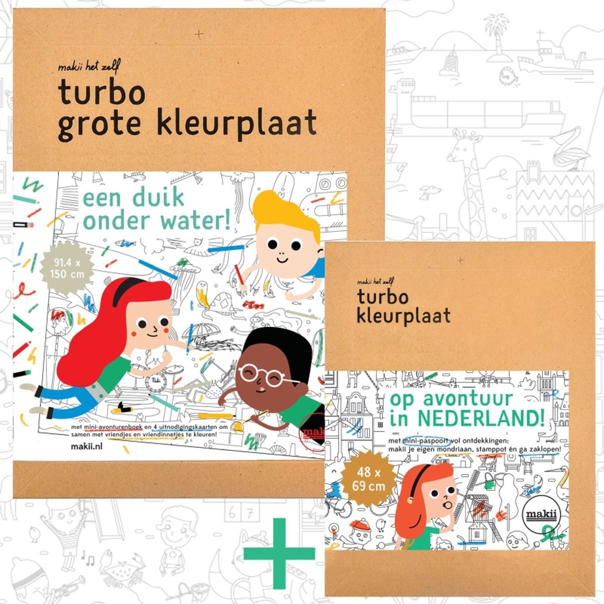 makii MAK-006 Turbo grote kleurplaat ONDER WATER