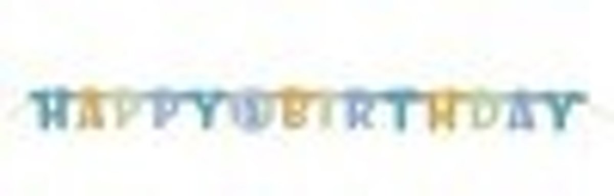 Slinger / wenslijn 1e verjaardag blauwe ballonnen