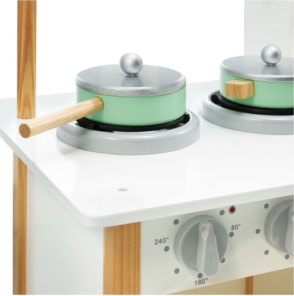 Mamabrum houten keuken met toebehoren, houten speelkeuken, kinderoven, voorzien van magnetron, speelkeuken houten kinderspeelkeuken speelgoedkeuken speelgoedset keuken inclusief toebehoren