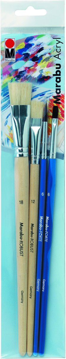 Marabu 018000202 Plat penseel 1stuk(s) penseel voor algemeen gebruik