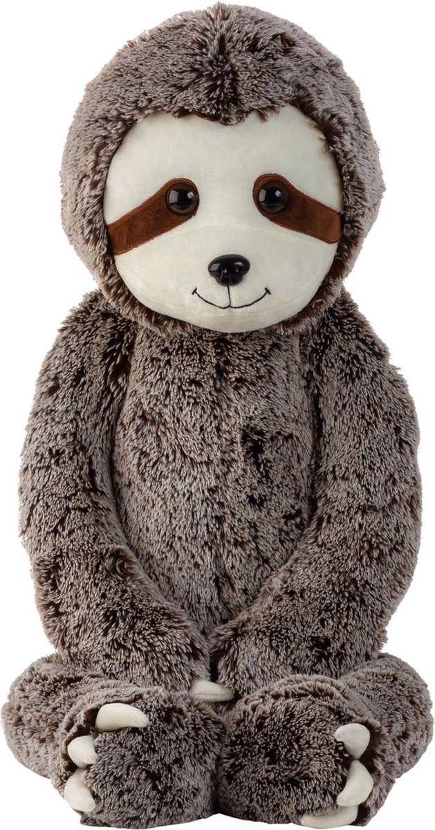 Luiaard knuffel van zachte pluche - 59 cm zittend/100 cm staand