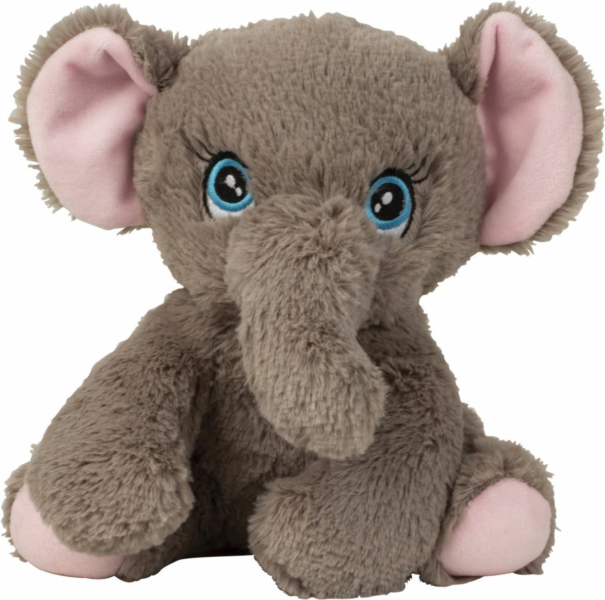 Olifant knuffel van zachte pluche - speelgoed dieren - 21 cm - Knuffeldieren