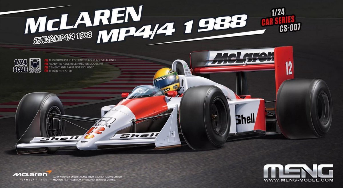 MENG Modelbouwpakket Militaire voertuigen - MENG CS007 McLaren MP4/4 1988 - Formula 1 R Wagen Plastic - 1:24 -