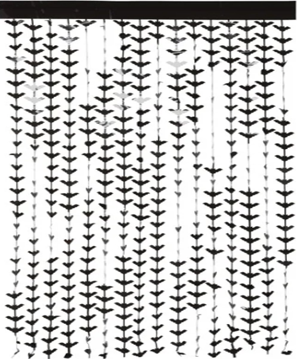 Halloween Decoratie - Backdrop vleermuis - zwart - 100x220 cm - Halloween.