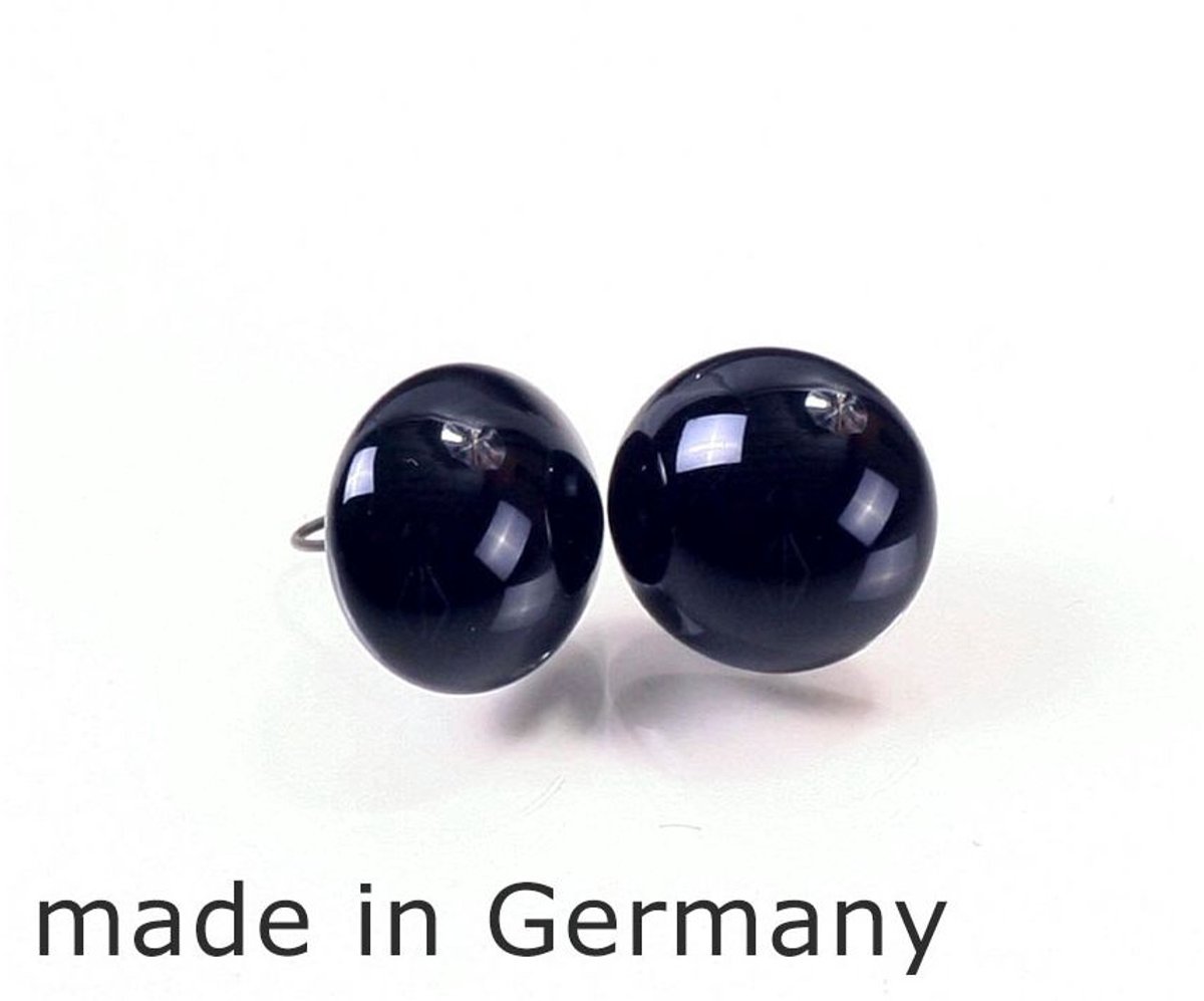 Glasogen per paar - 5mm - zwart - glazen ogen - berenogen