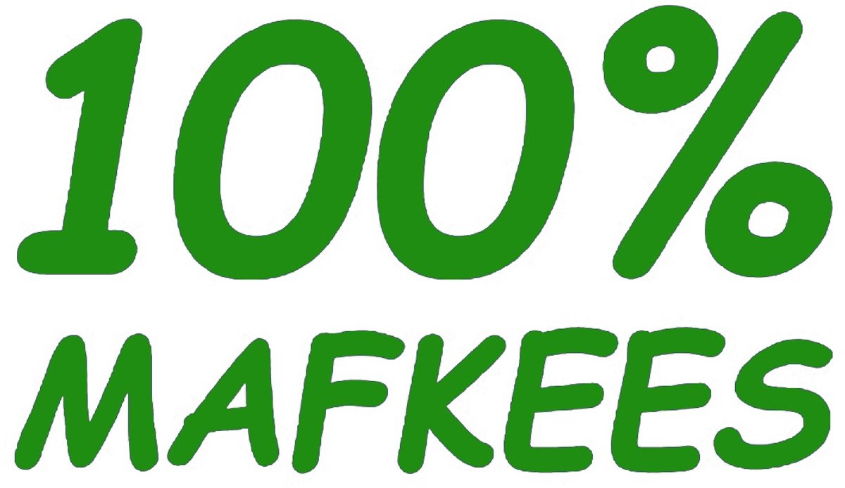 Sticker - 100% Mafkees - Groen