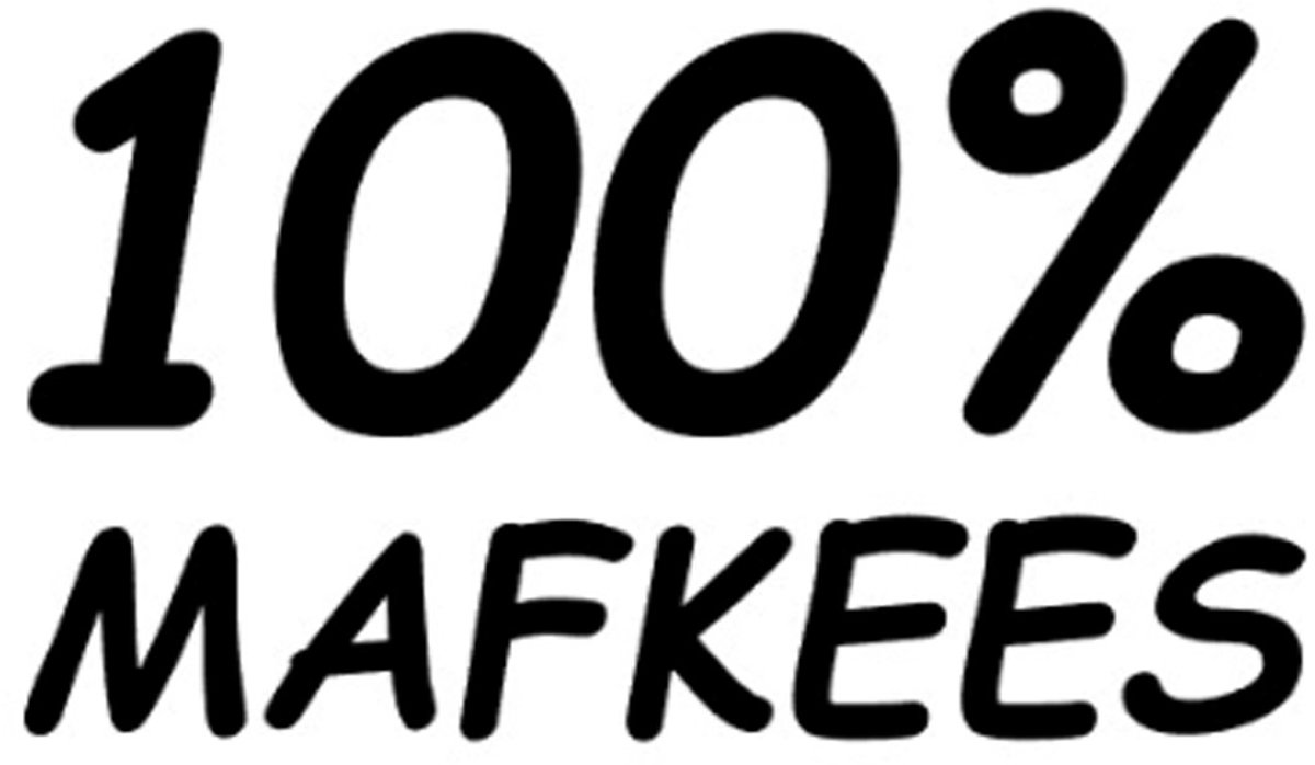 Sticker - 100% Mafkees - Zwart