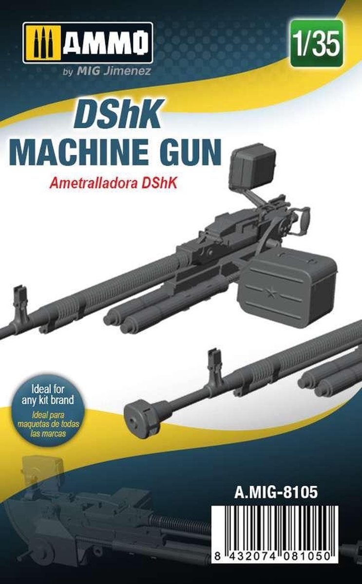 AMMO MIG Modelbouwpakket - AMMO MIG 8105 DSHK Machine Gun Resin onderdeel - 1:35 -