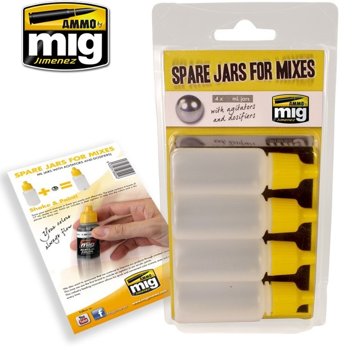 Mig - Spare Jars For Mixes (5 X 35 Ml Jars)
