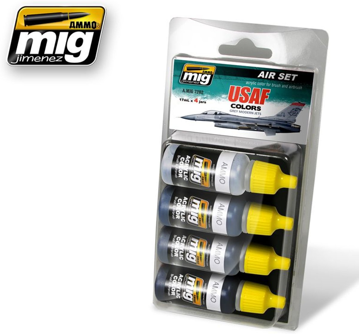 Mig - Usaf Set 1 Grey Modern Jets (Mig7202)