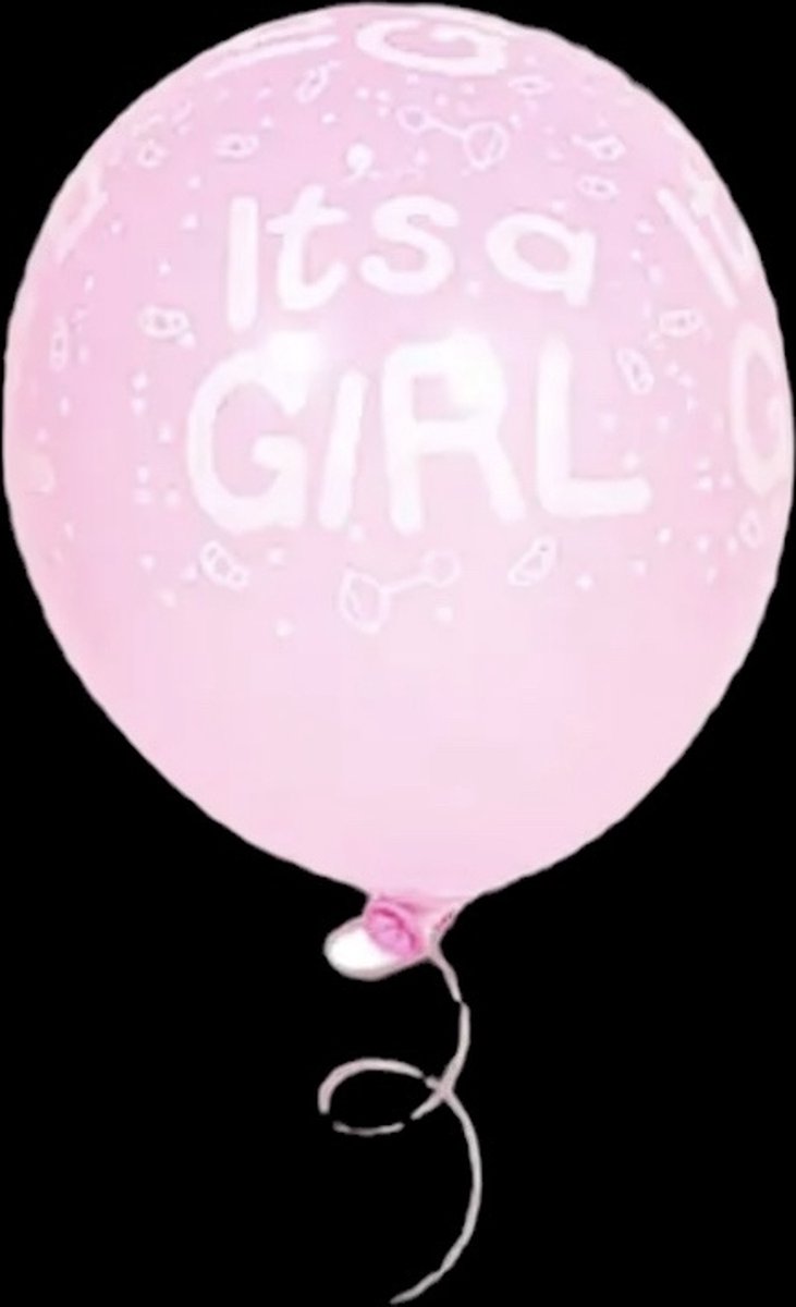 ITS A GIRL Roze Latex Ballonen 10 stuks ( 28 cm )