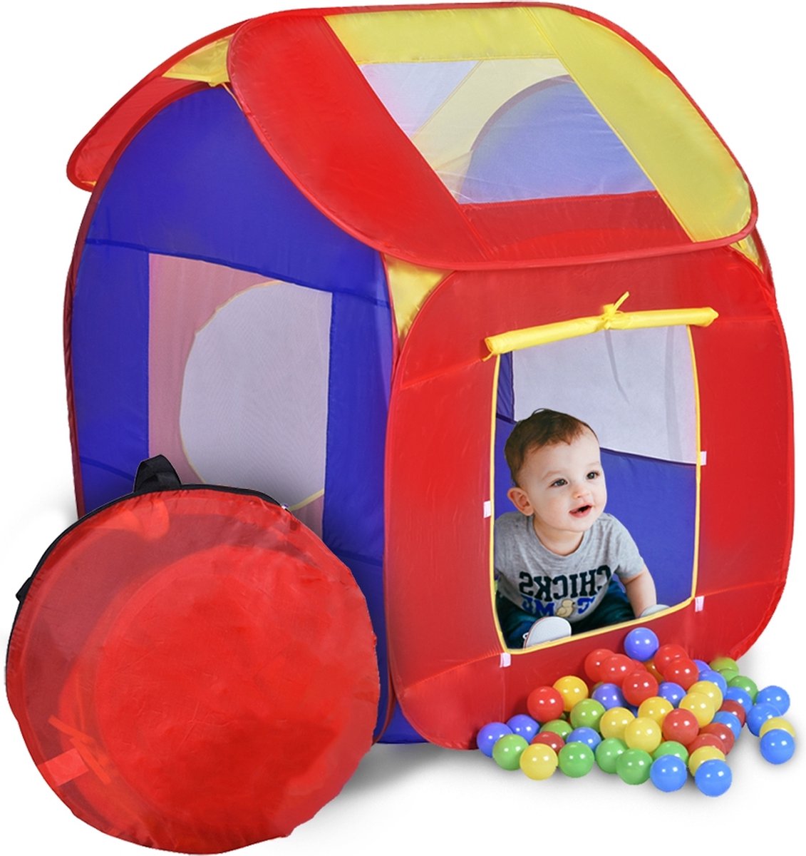 Mobiclinic Aventura - Kindertent - Inclusief Ballen - Opvouwbaar - Ballenbad - Ballenpark - Stoffen Kindertent - Kinderspeelgoed - Binnen of Buiten