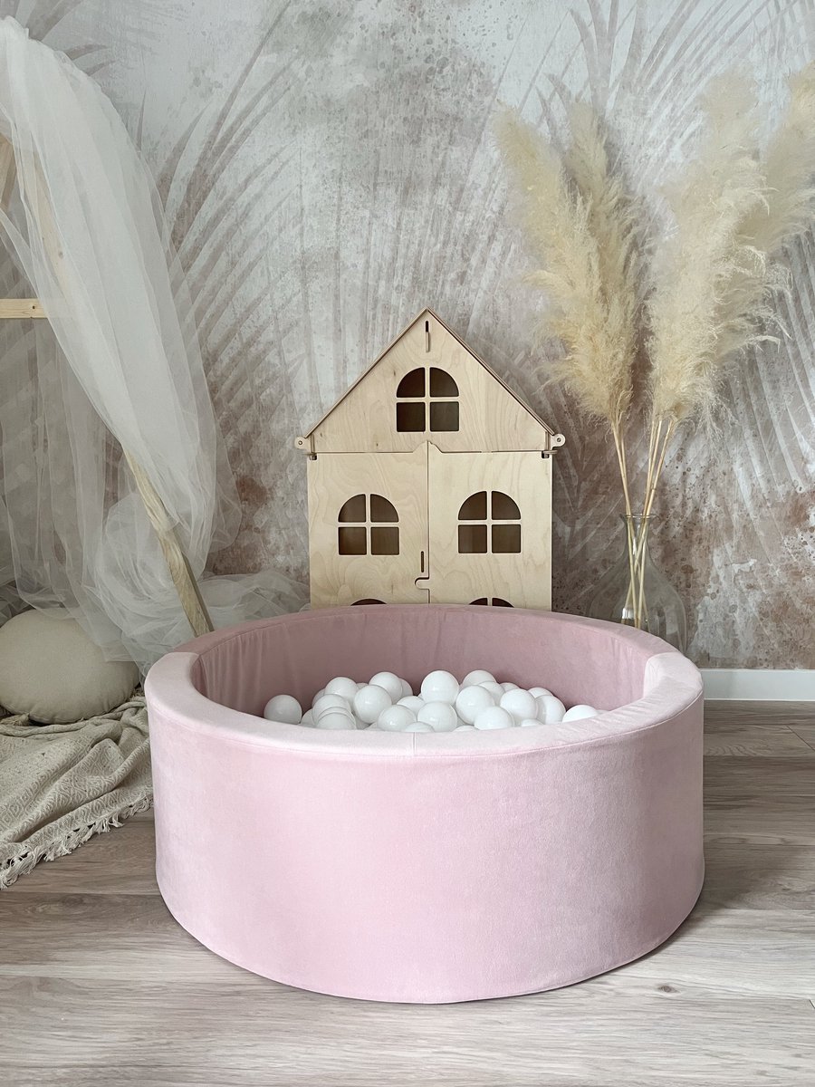Ballenbad - Ballenbak - Moje - Velvet Pink Met 150 Witte Ballen