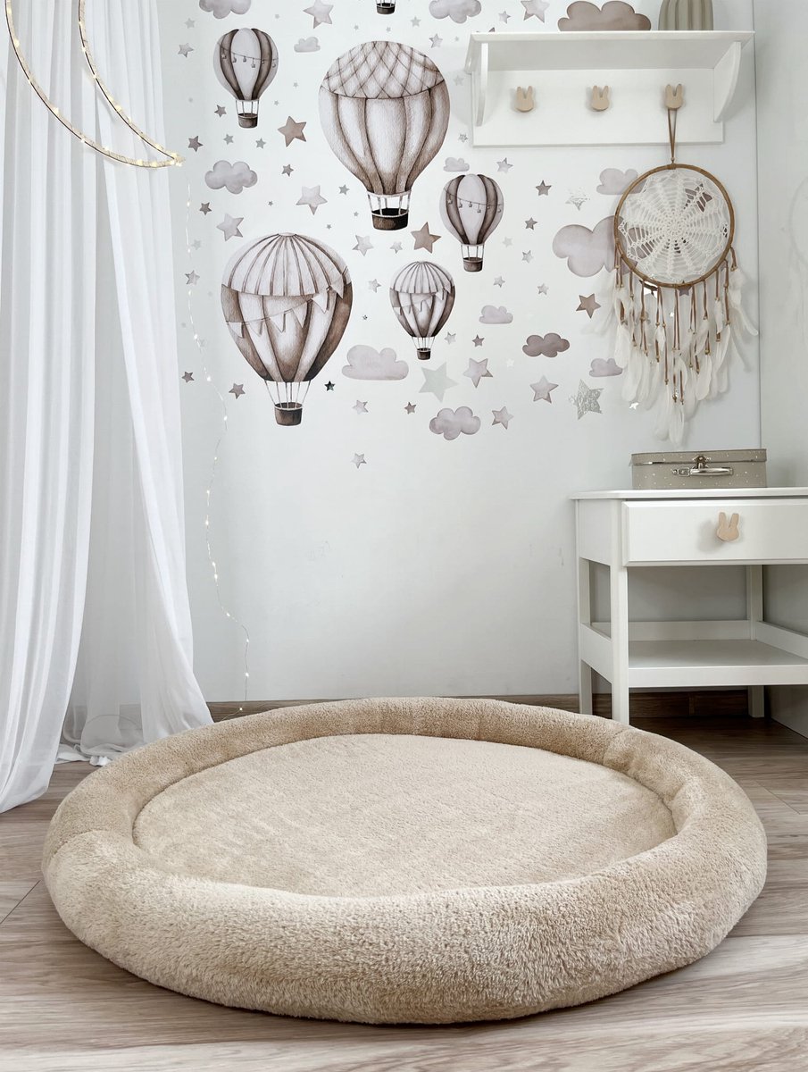 Speelnest - Speelmat - Rond - Moje - Teddy Beige