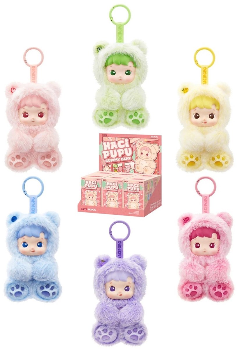 Haci-Pupu Stijl Gummy Bear Blindbox – Verzamel ze Allemaal - Haci Pupu Bekend van Lafufu Vrienden - Kawaii Soft Cute -Happy Bear Friends