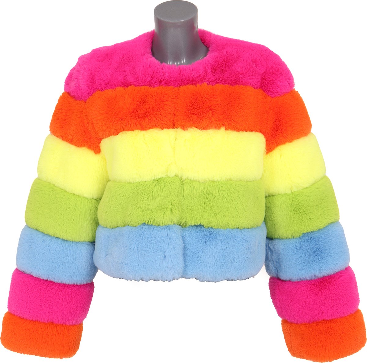 Bontjasje Regenboog - Dames - Carnavalsjas - Maat L/XL