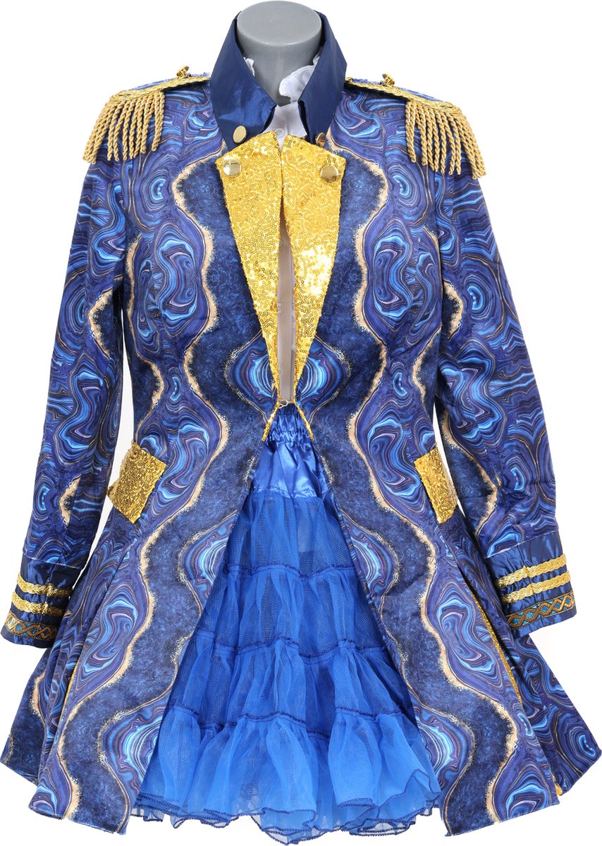 Carnavalsjas Dames - Blue Marble Lady - Maat 38