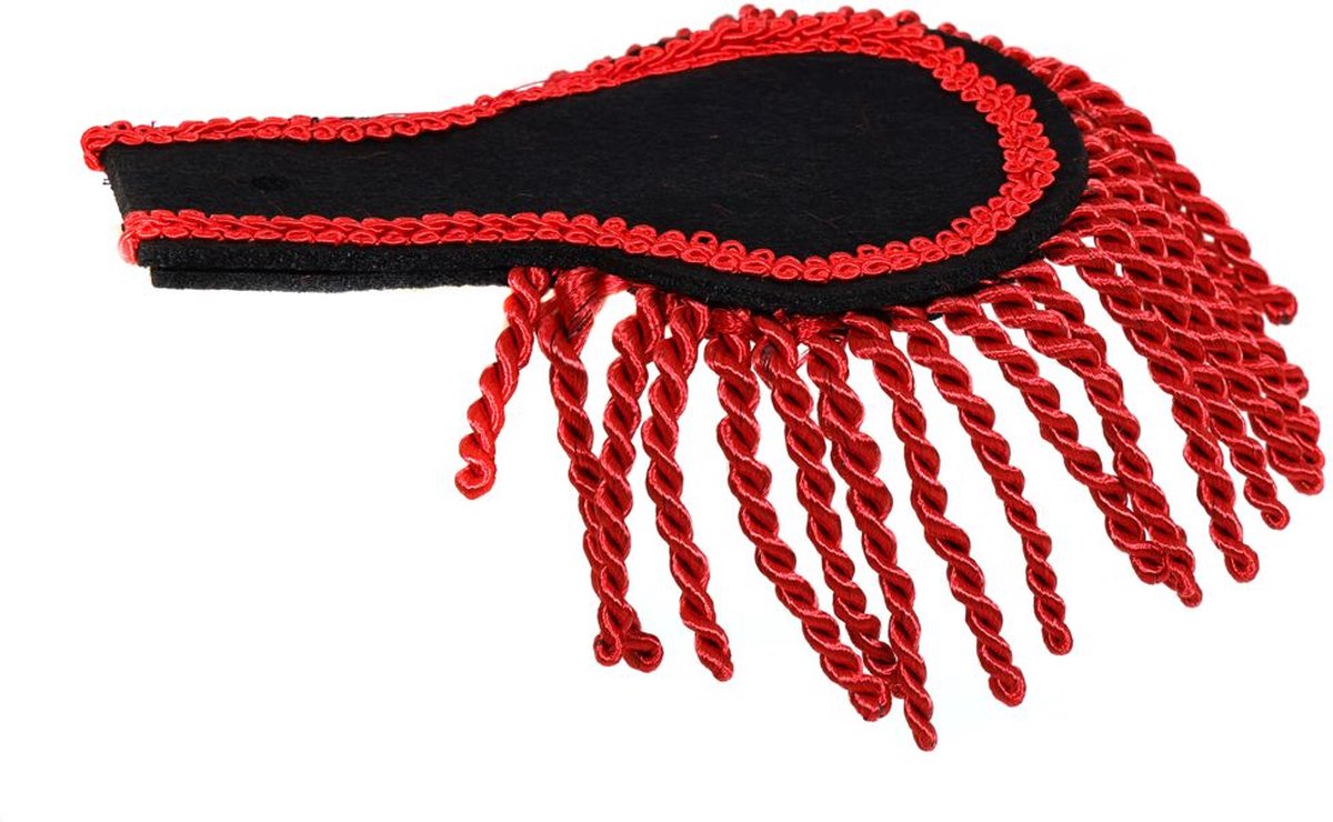 Epauletten zwart-rood
