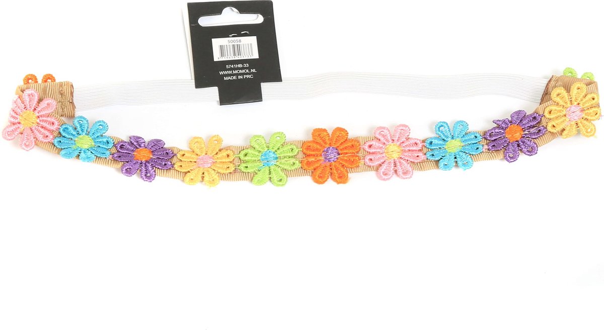 Haarband met bonte bloemen