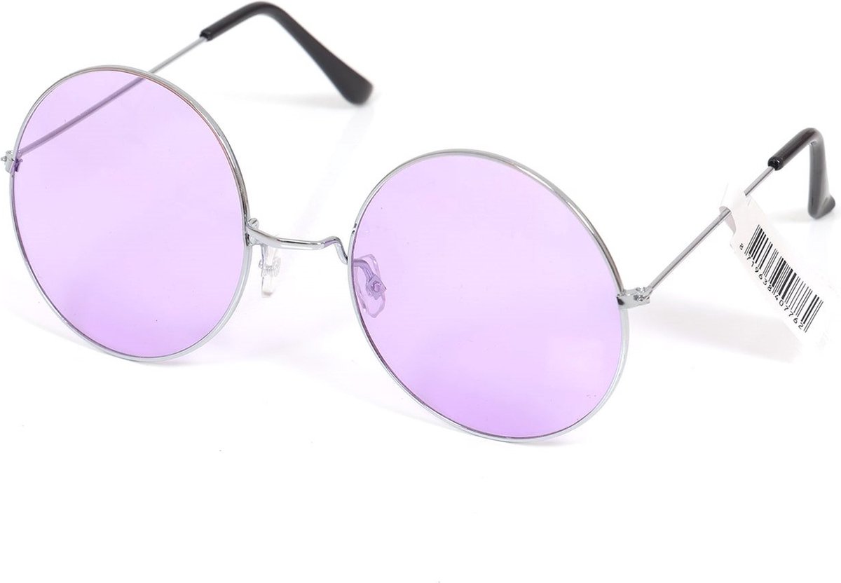 Mega hippie bril paars - Paars