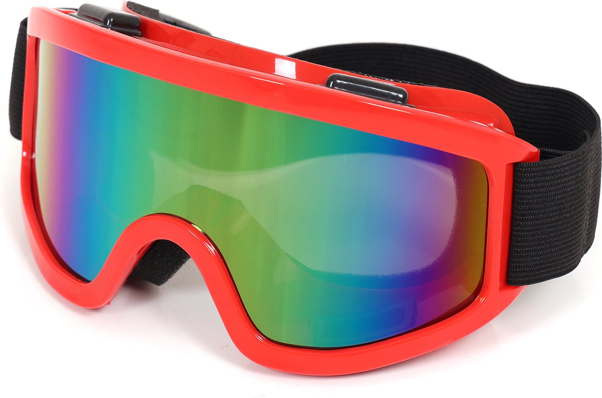 Skibril Rood - Ski Bril - Foute Party - Carnaval - Après Ski - Verkleedaccessoire - Volwassenen - One Size