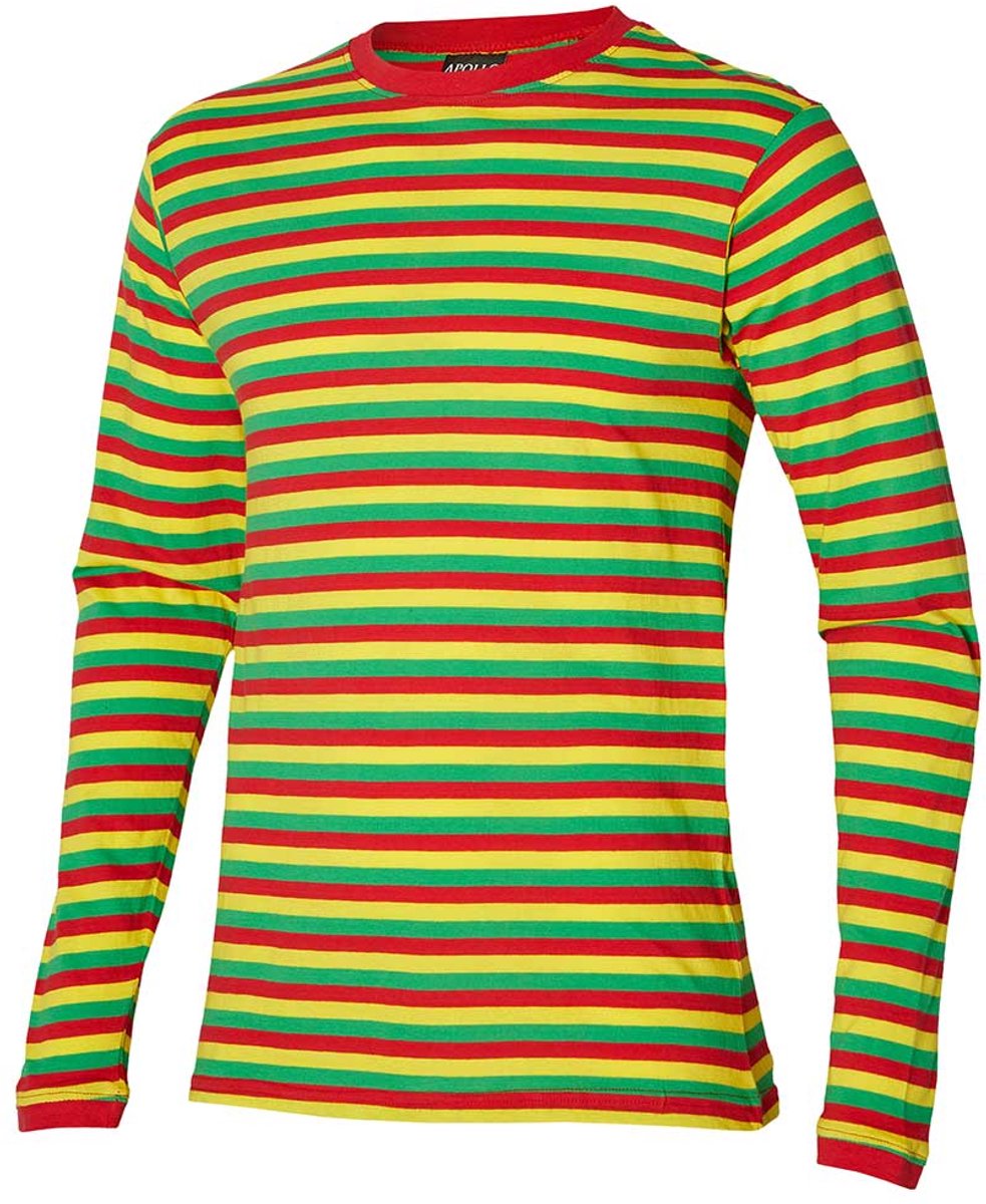 Apollo - Vastelaovend T-shirt heren - Rood/Geel/Groen - Maat XXL - Carnaval vastelaovend - Carnavalskleding heren - Carnavalskleding - Feestkleding