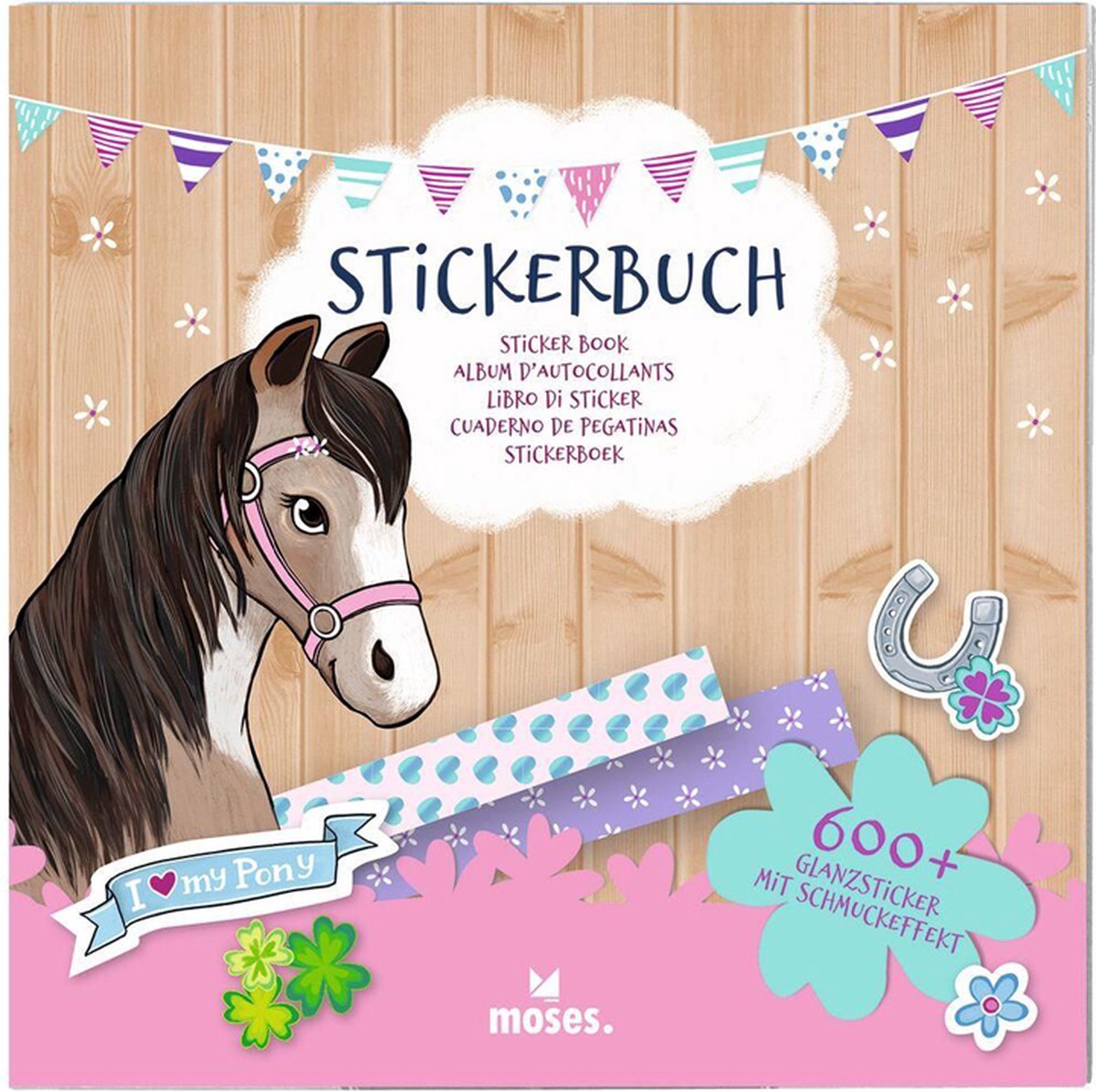 Paarden stickerboek - 17x17x0.8cm