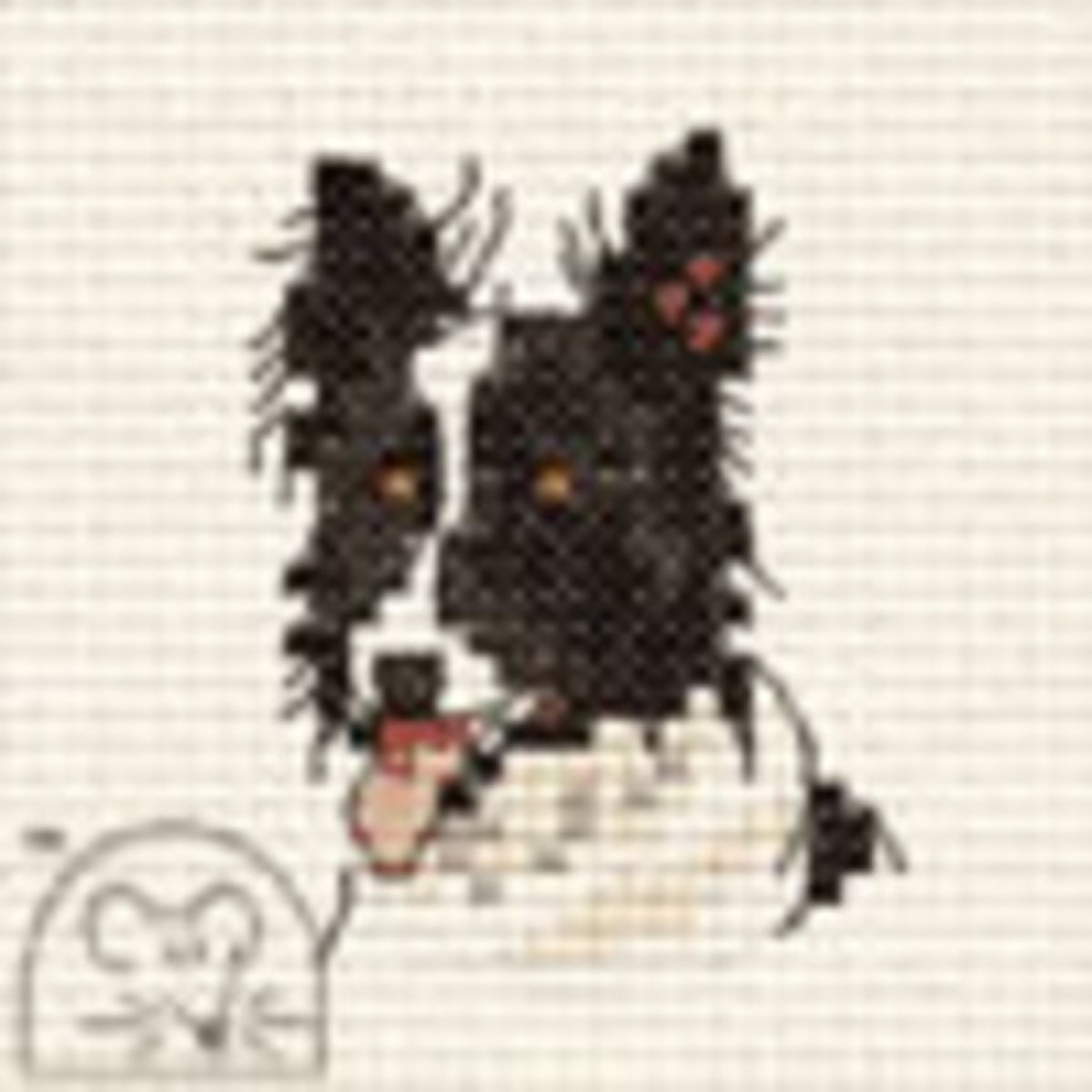 Mini Borduurpakketje Hond Border Collie - Mouseloft