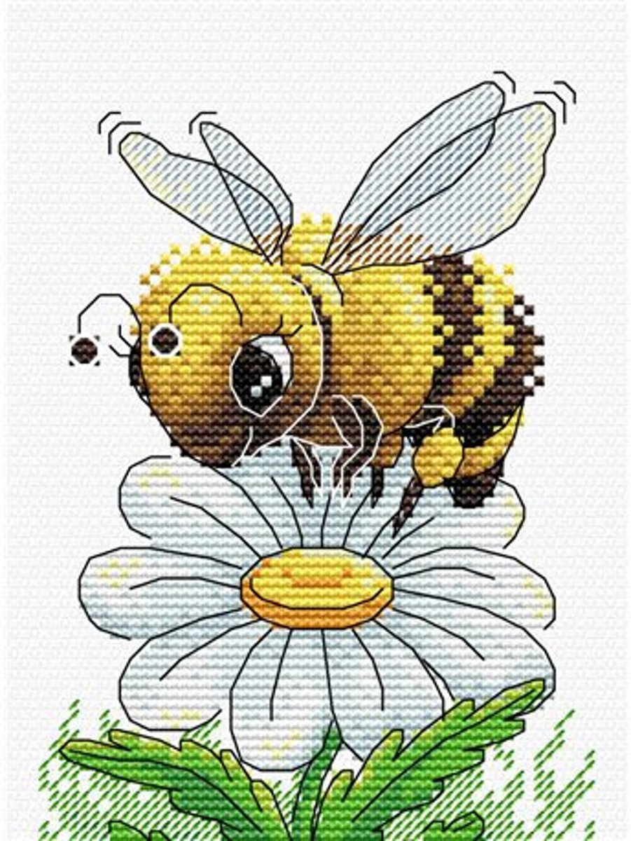 Borduurpakket Bij Met Bloem - Mp Studia