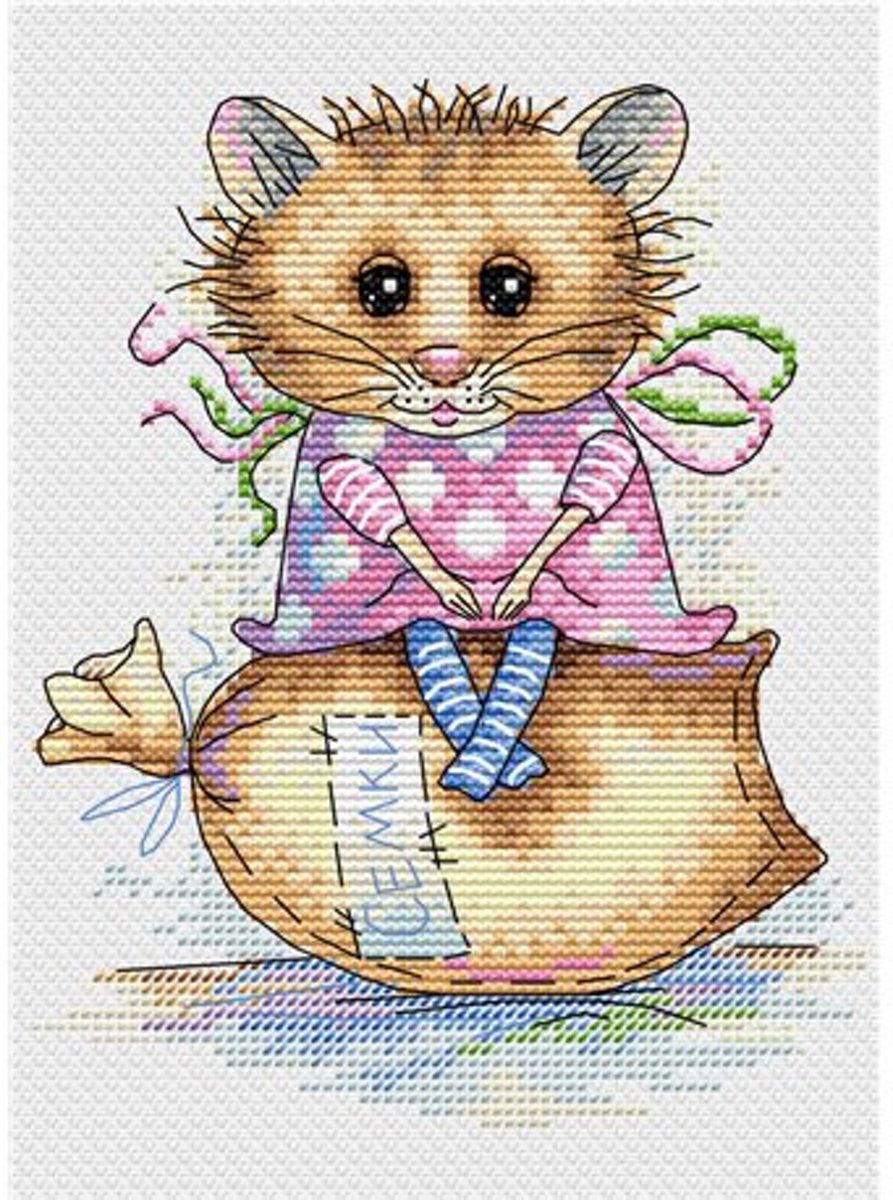 Borduurpakket Hamster Met Zak - Mp Studia