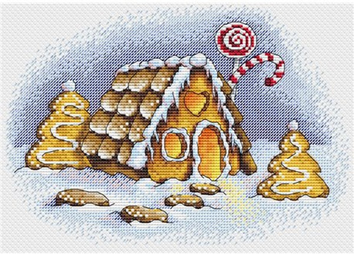 Borduurpakket Peperkoekhuisje - Mp Studia