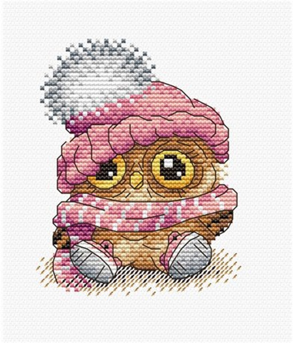 Borduurpakket Uil Met Muts - Mp Studia