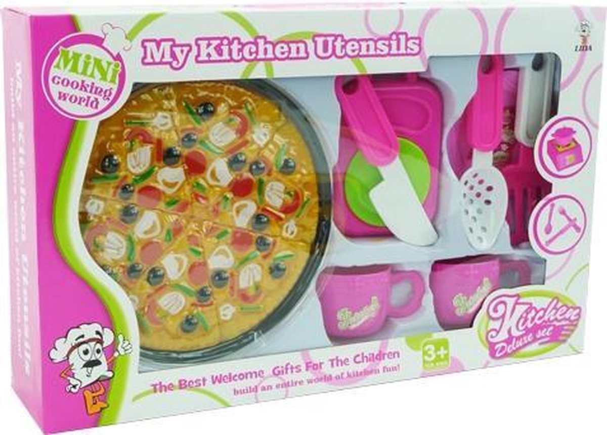 Pizza klittenbandsnijset met accessoires
