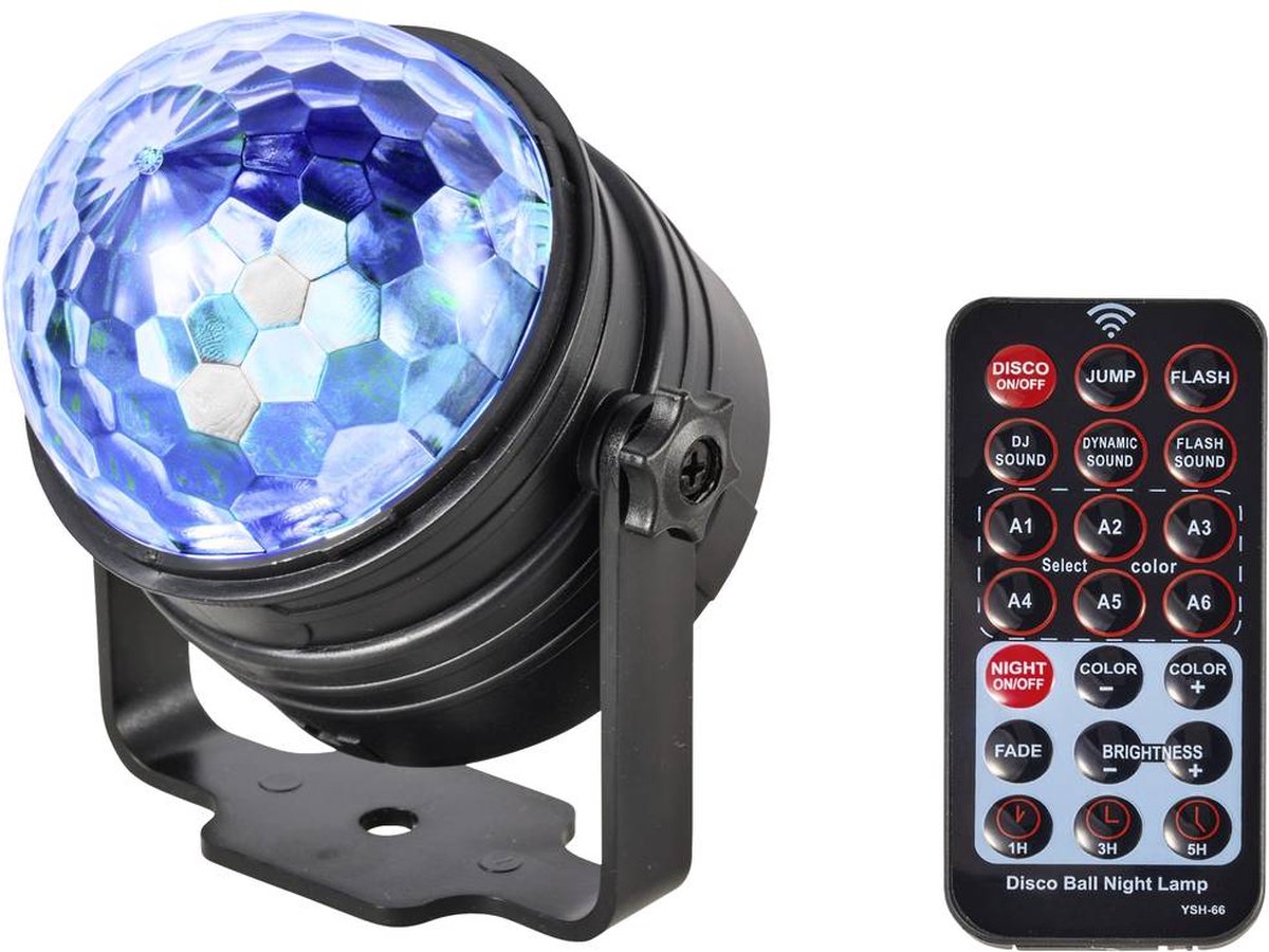 SMD LED Party-lichteffect 3 W RGB Aantal lampen: 6