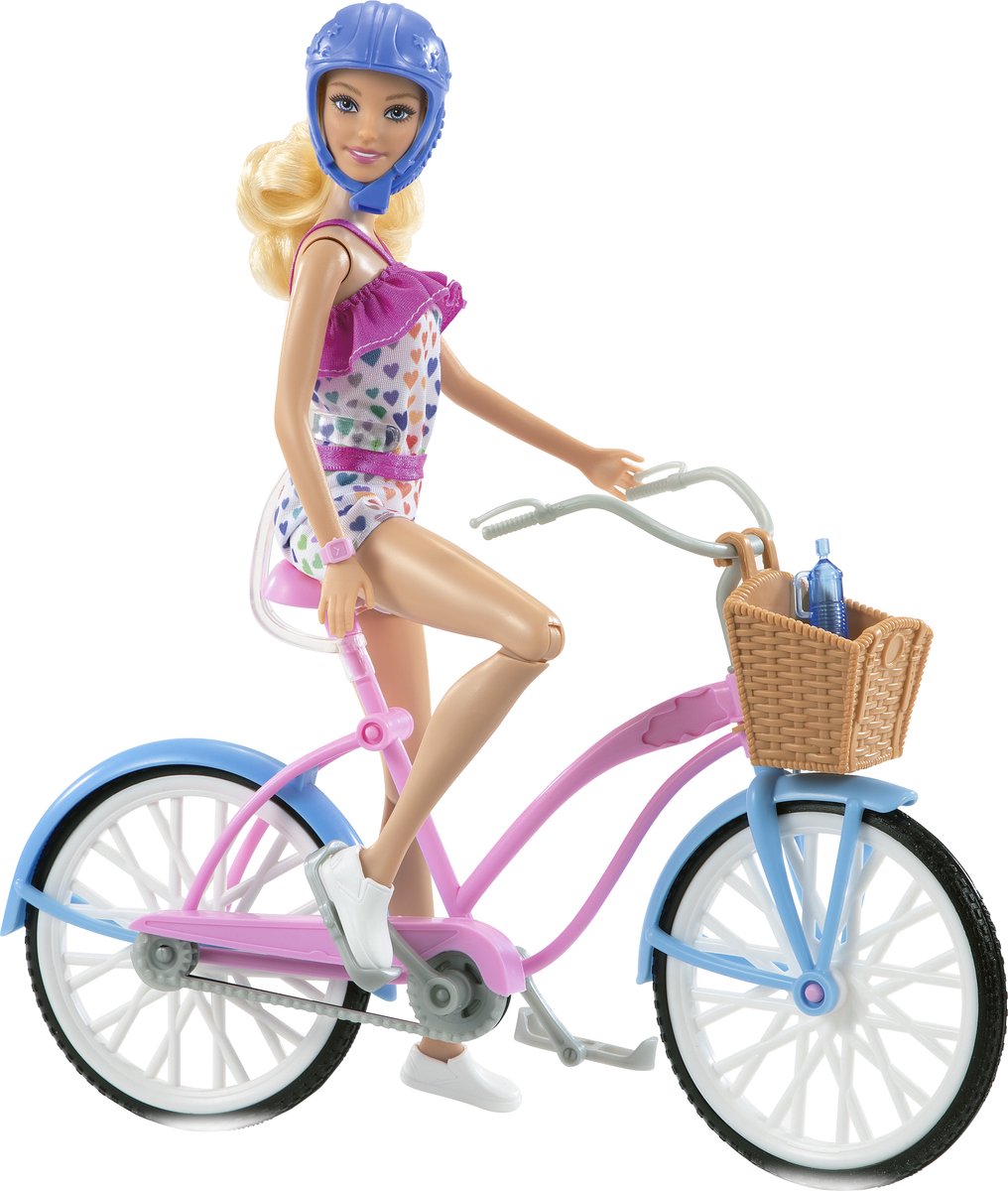 Barbie pop met fiets