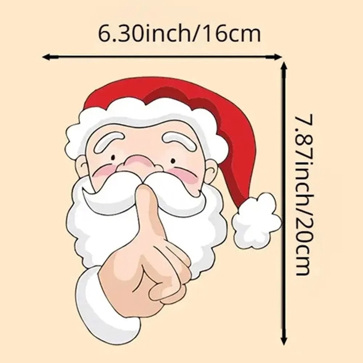 Kerstman stickers, Kerstman raam wand stickers, kerstdecoratie accessoire stickers (Kerstman)