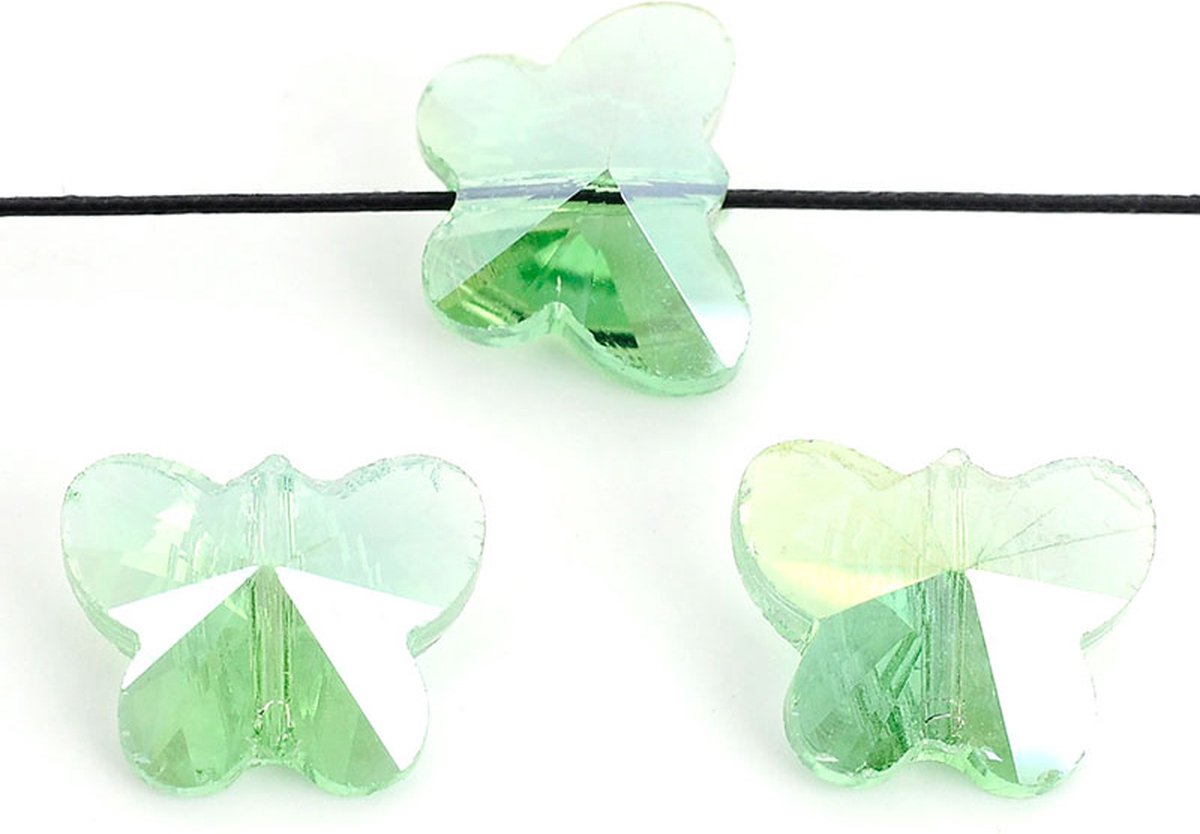 kralen kristal vlinder facet geslepen 15x12x8mm