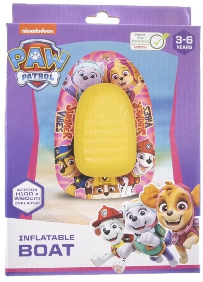 Paw Patrol Opblaasbare Kinderboot - Spetterend Speelplezier met Chase & Marshal