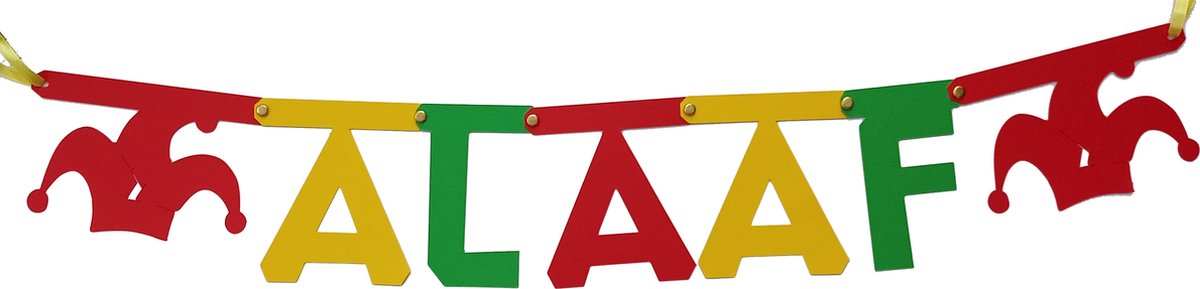 ALAAF Carnaval letterslinger, incl. zuignapjes