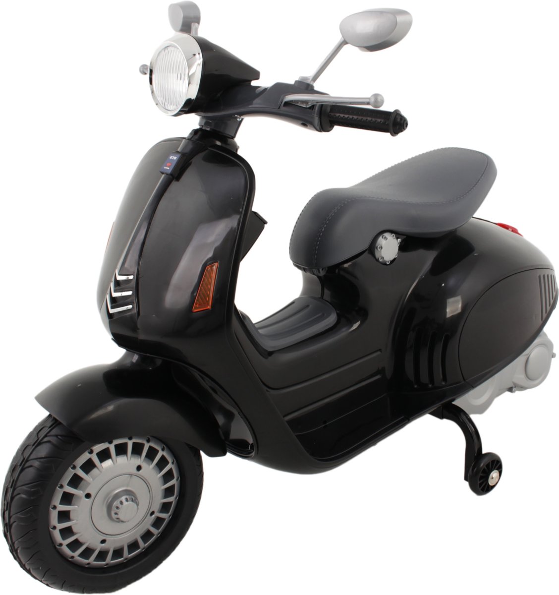 Elektrische Vespa kinderscooter zwart