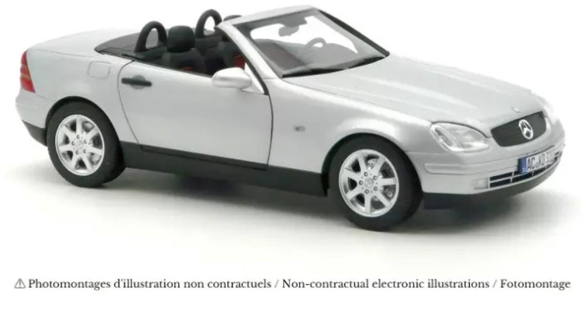 Mercedes Benz SLK 1996 Brillant Grijs - Model 1/18 Norev