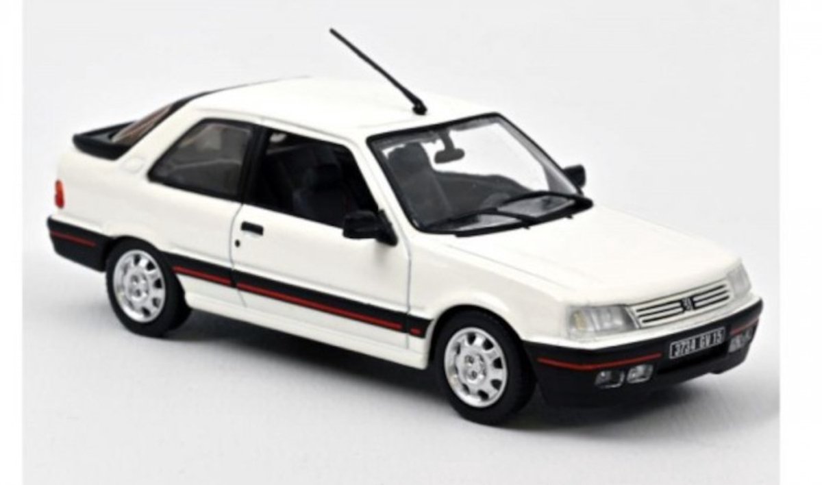 Peugeot 309 GTi 1988 Meije Wit - Model 1/18 - Norev