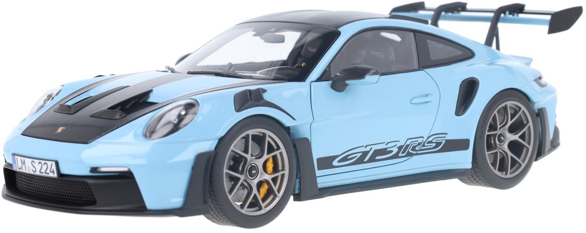 Porsche 911 GT3 RS W/Weissach Pack 2022 Licht Blauw - Model 1/18 Norev